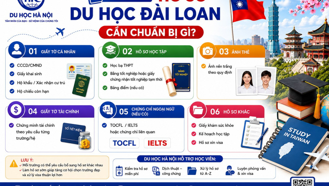 CHECKLIST HỒ SƠ DU HỌC ĐÀI LOAN – CẦN CHUẨN BỊ GÌ? CHECKLIST HỒ SƠ DU HỌC ĐÀI LOAN – CẦN CHUẨN BỊ GÌ?