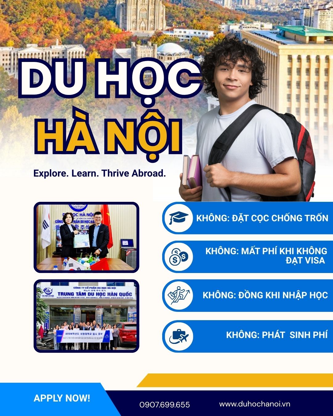 Chi phí du học Hàn Quốc 2026 dành cho học sinh vừa tốt nghiệp cấp 3 hiện nay được đánh giá là phù hợp hơn khá nhiều so với các nước Âu Mỹ nhưng vẫn mang lại môi trường học tập hiện đại và cơ hội phát triển tốt trong tương lai.