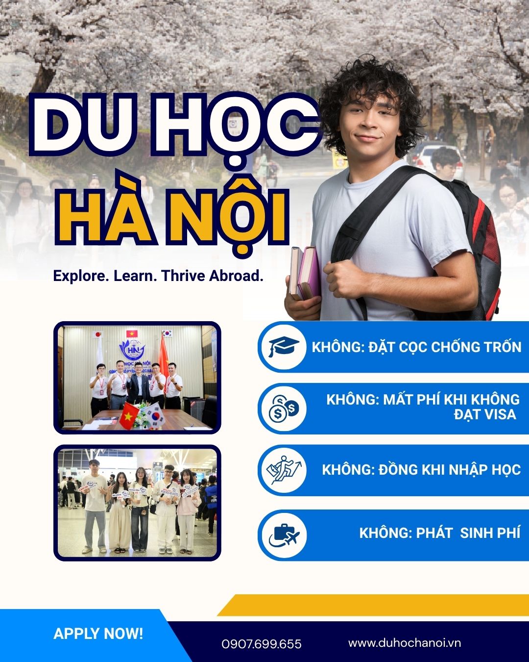 Học sinh đăng ký kỳ bay từ tháng 03/2026 sẽ nhận được gói hỗ trợ toàn diện